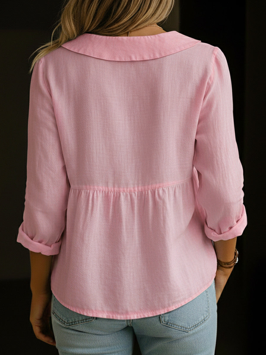 Arlir | Soft Linen Blouse with Collar