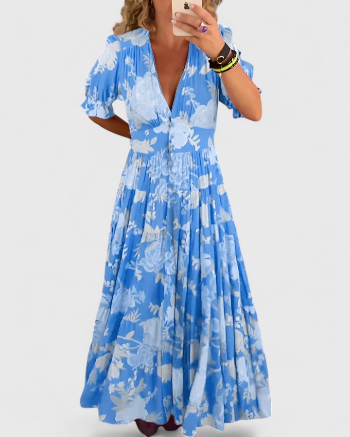Minelda | Cotton Blend Floral Dress