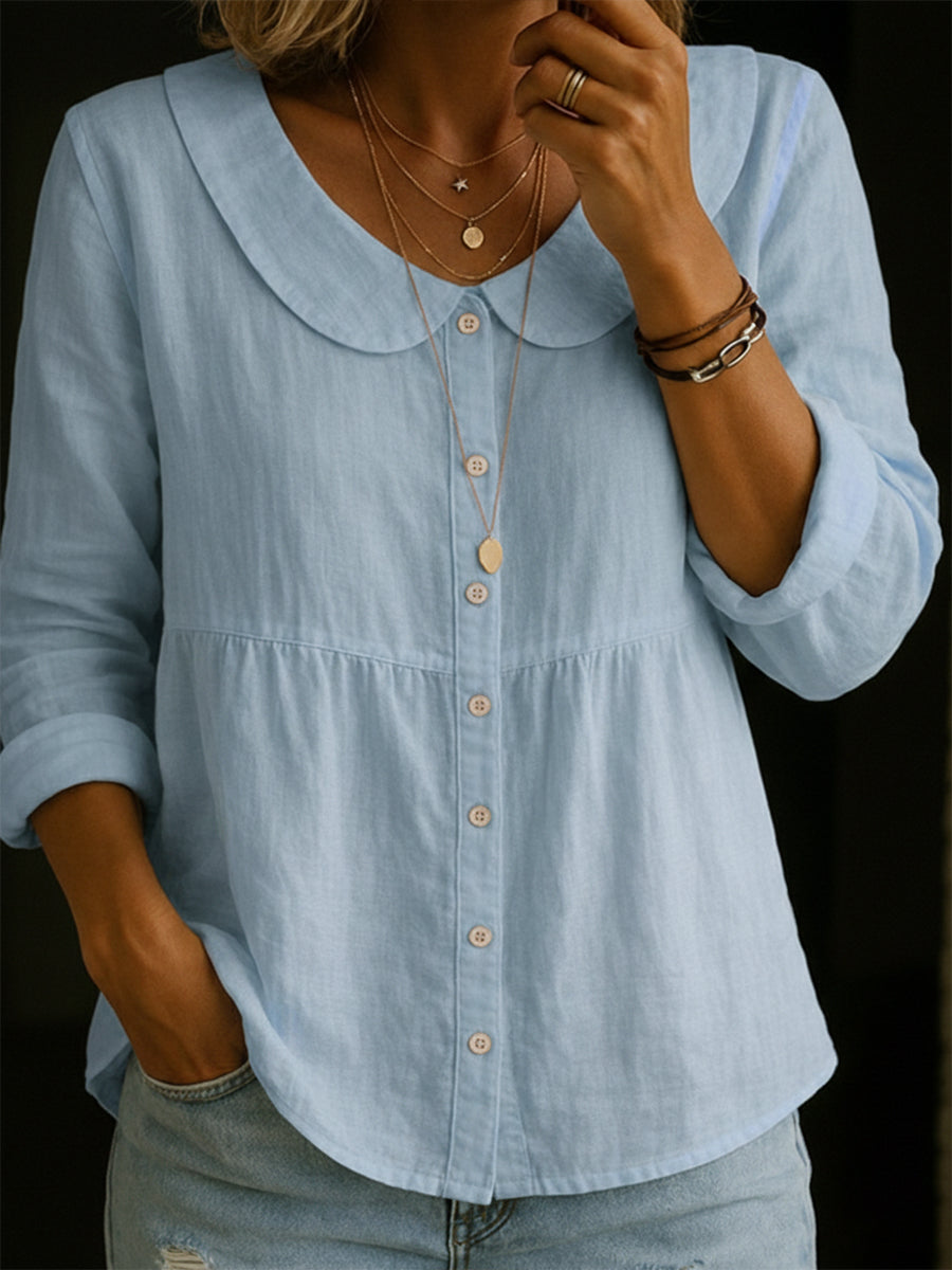 Arlir | Soft Linen Blouse with Collar