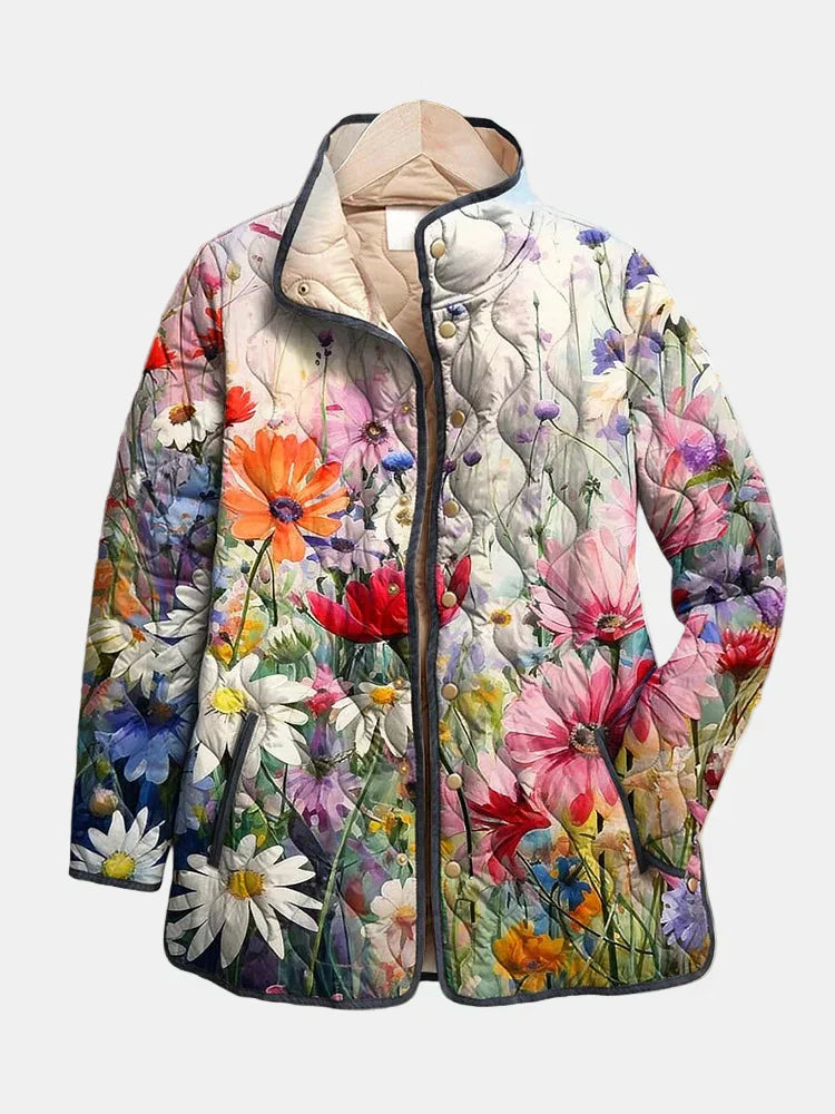 Kaia | Floral Print Quilted Jacket