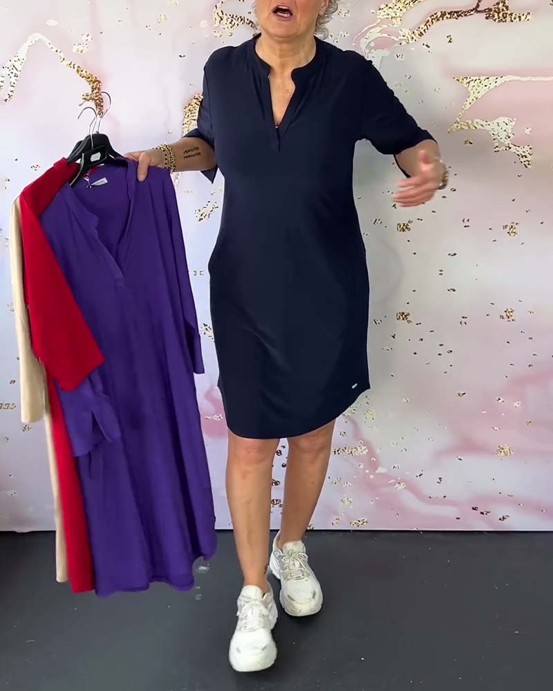 Lenka | Elegant Dress with V-Neck