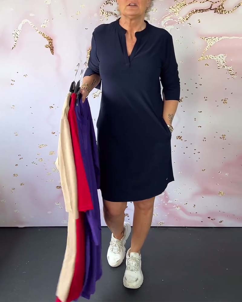 Lenka | Elegant Dress with V-Neck