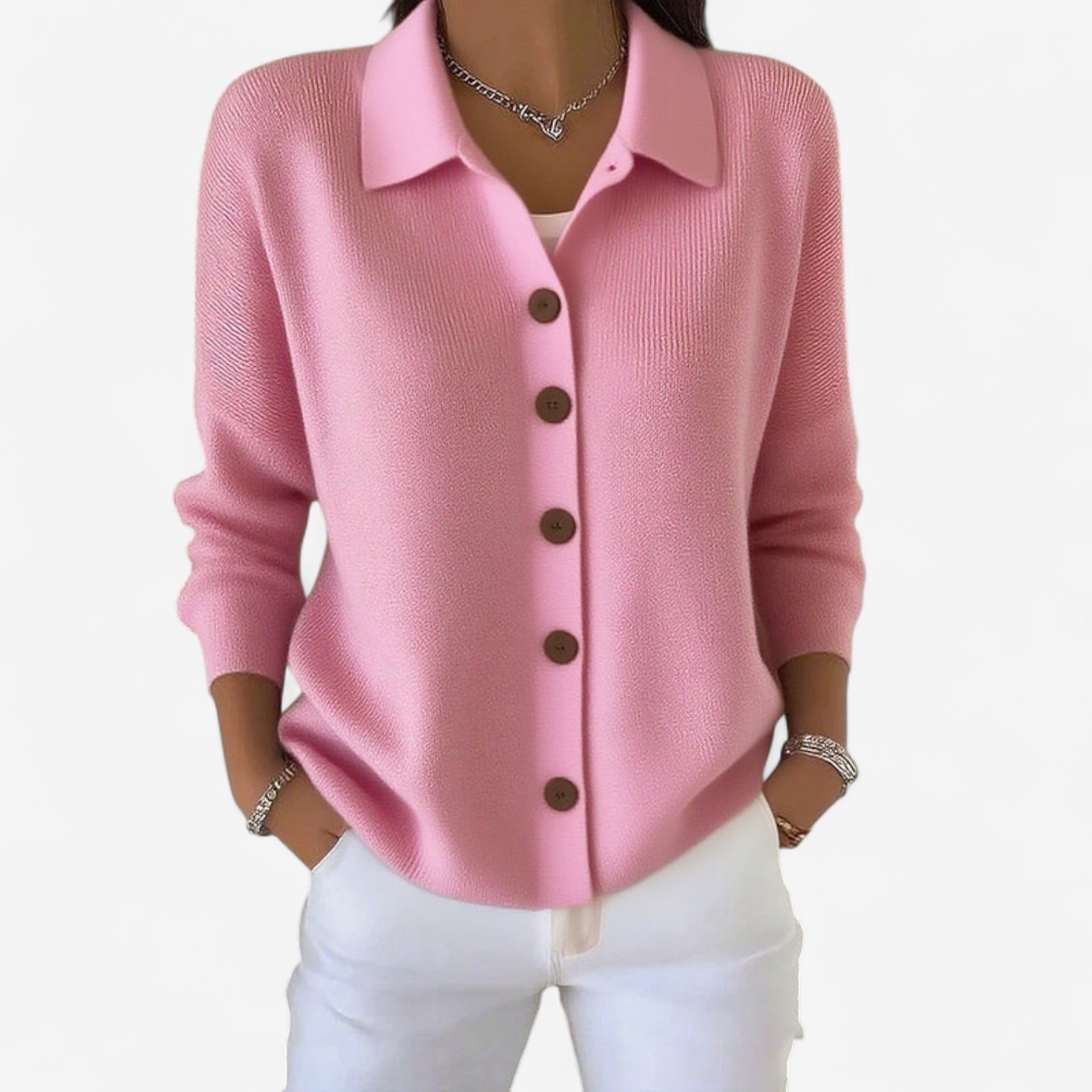 Adrienne™ Elegante giacca abbottonata
