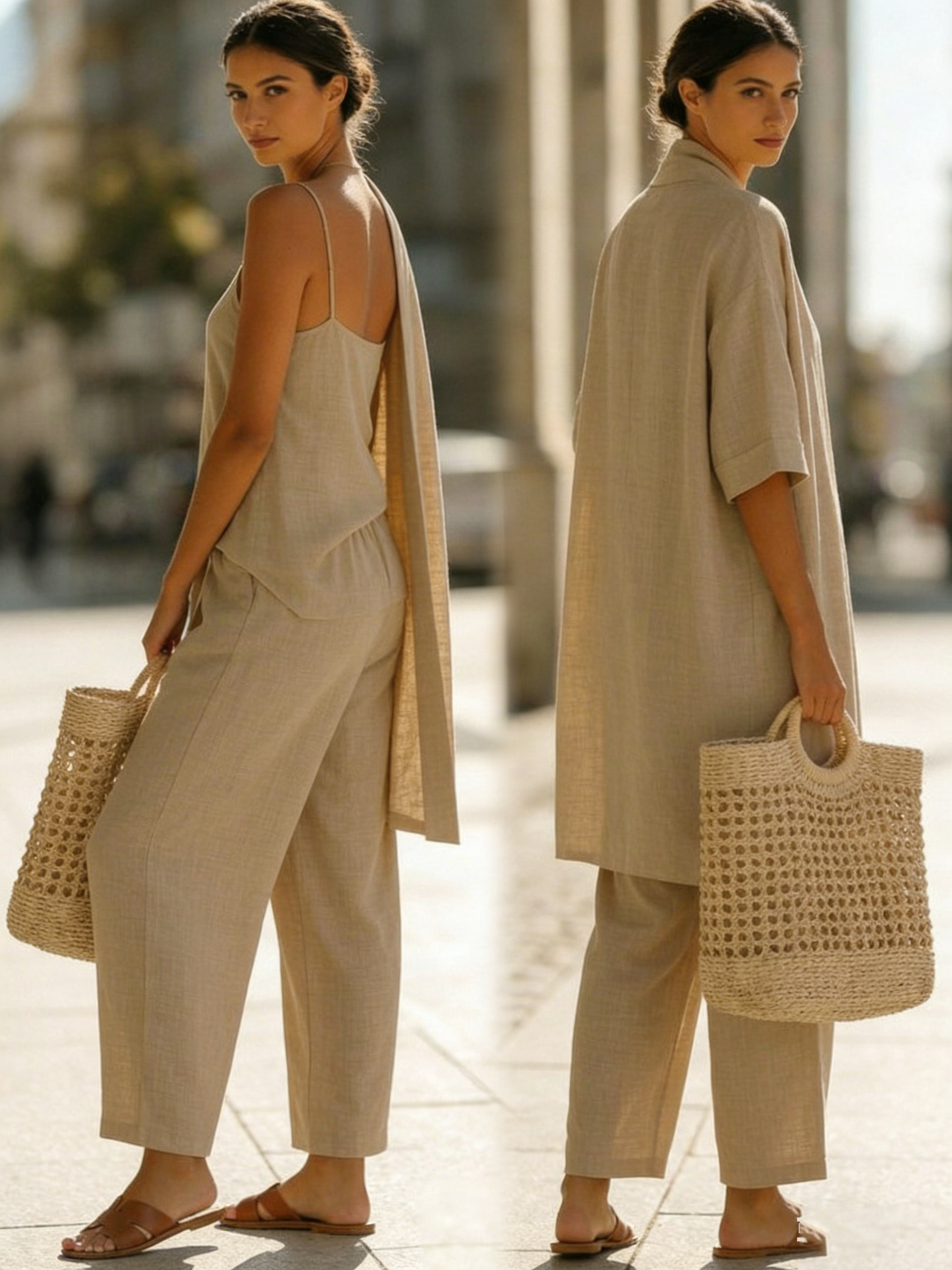 Isabella™ | Linen-Cotton Three-Piece Set