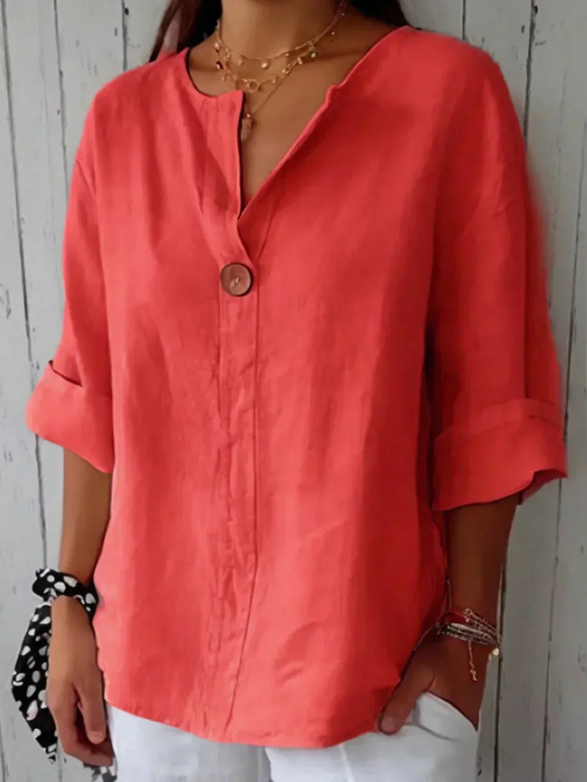 NAYLA | Blusa Casual con Scollatura a V