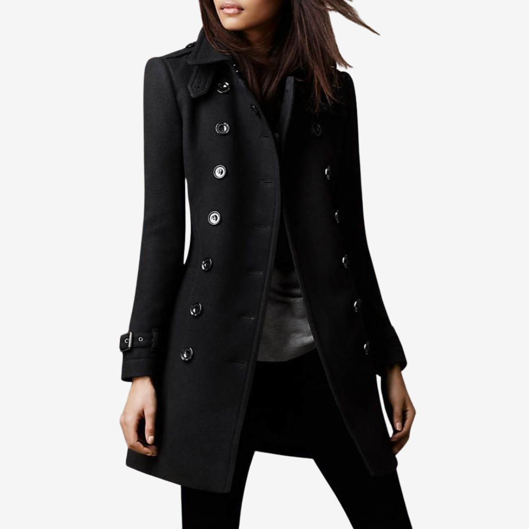 Rosellea™ Elegante cappotto con bottoni