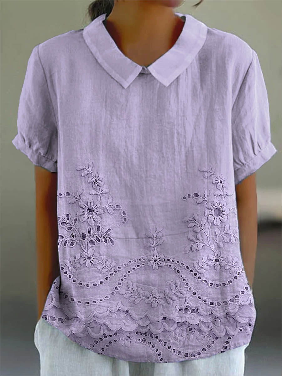 Margherita | Camicia Ricamata a Fiori