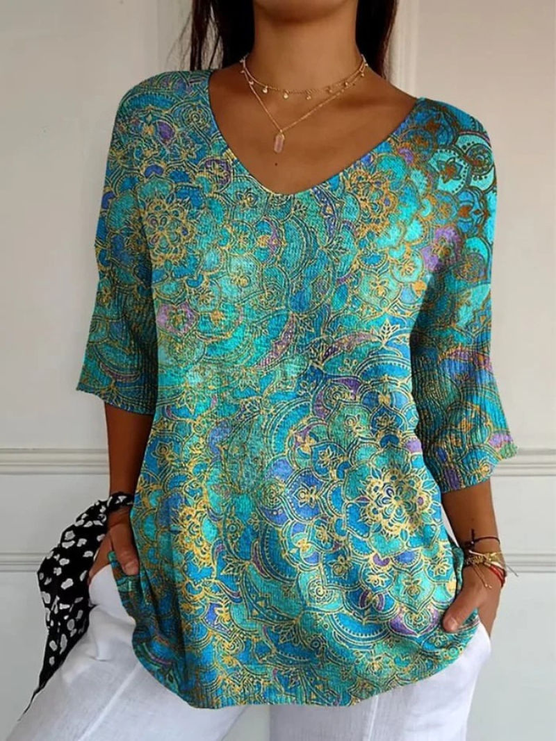Kristel | Retro Art Print Pullover Knit
