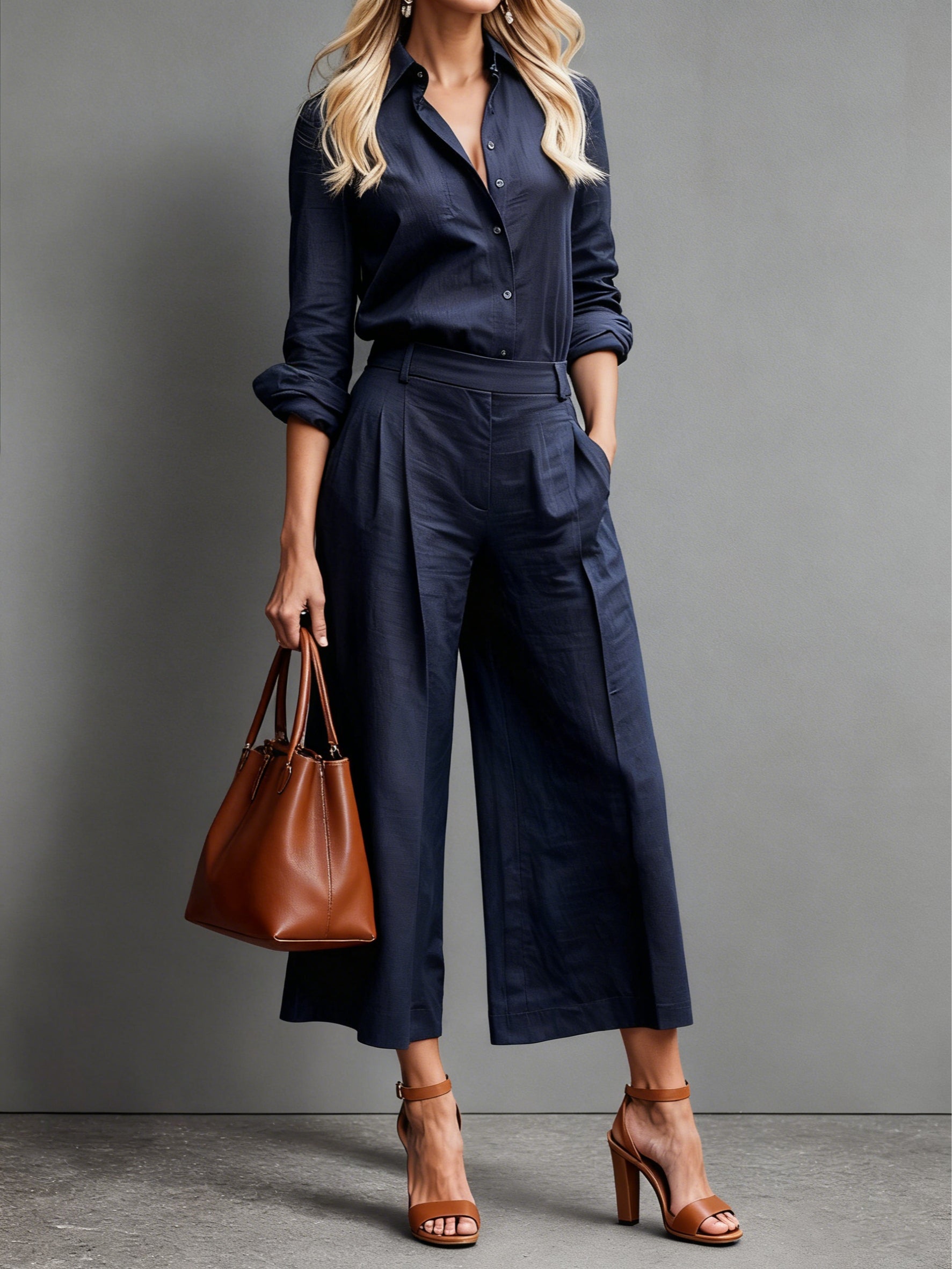 Demi | Pink Capri Pants Linen Set