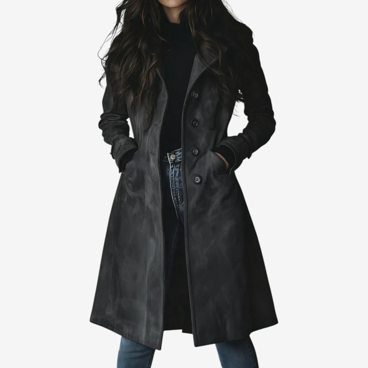 Astrid™ Elegante cappotto lungo