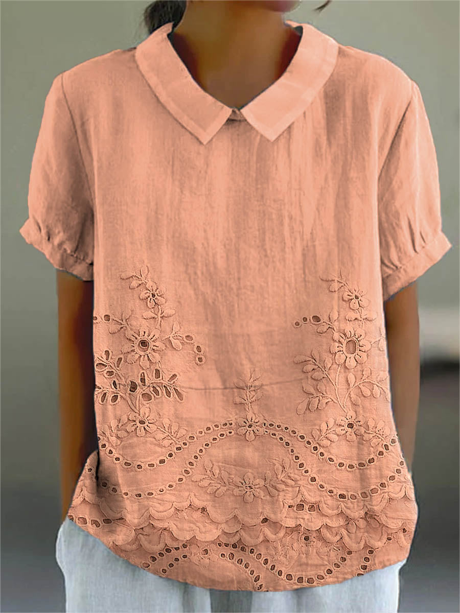 Margherita | Camicia Ricamata a Fiori
