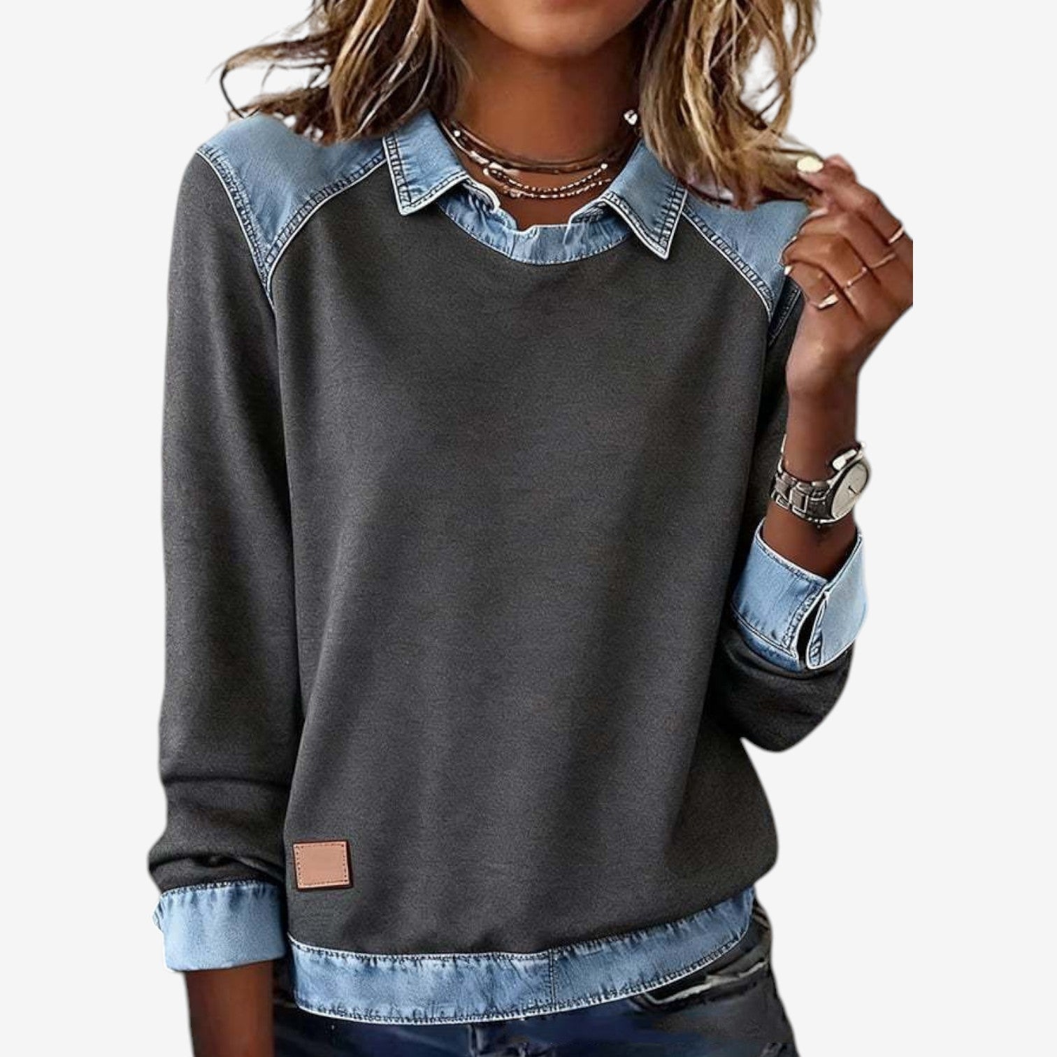 Galesi™ Maglione a contrasto