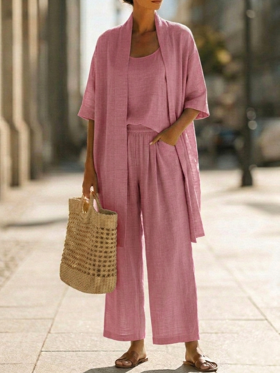 Isabella™ | Linen-Cotton Three-Piece Set