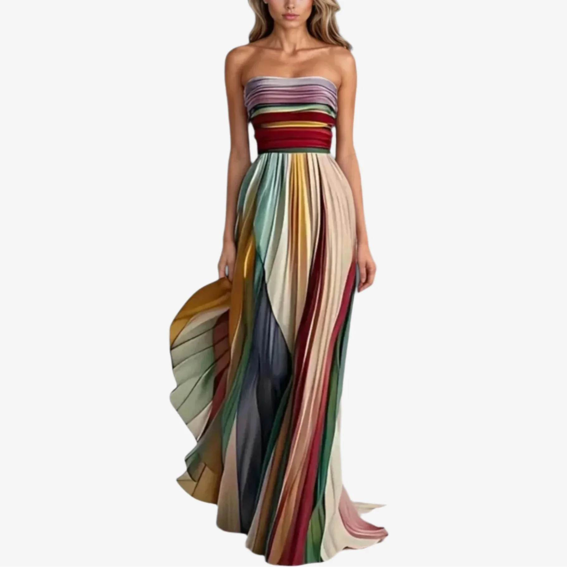 Alva™ Maxi plissettato arcobaleno